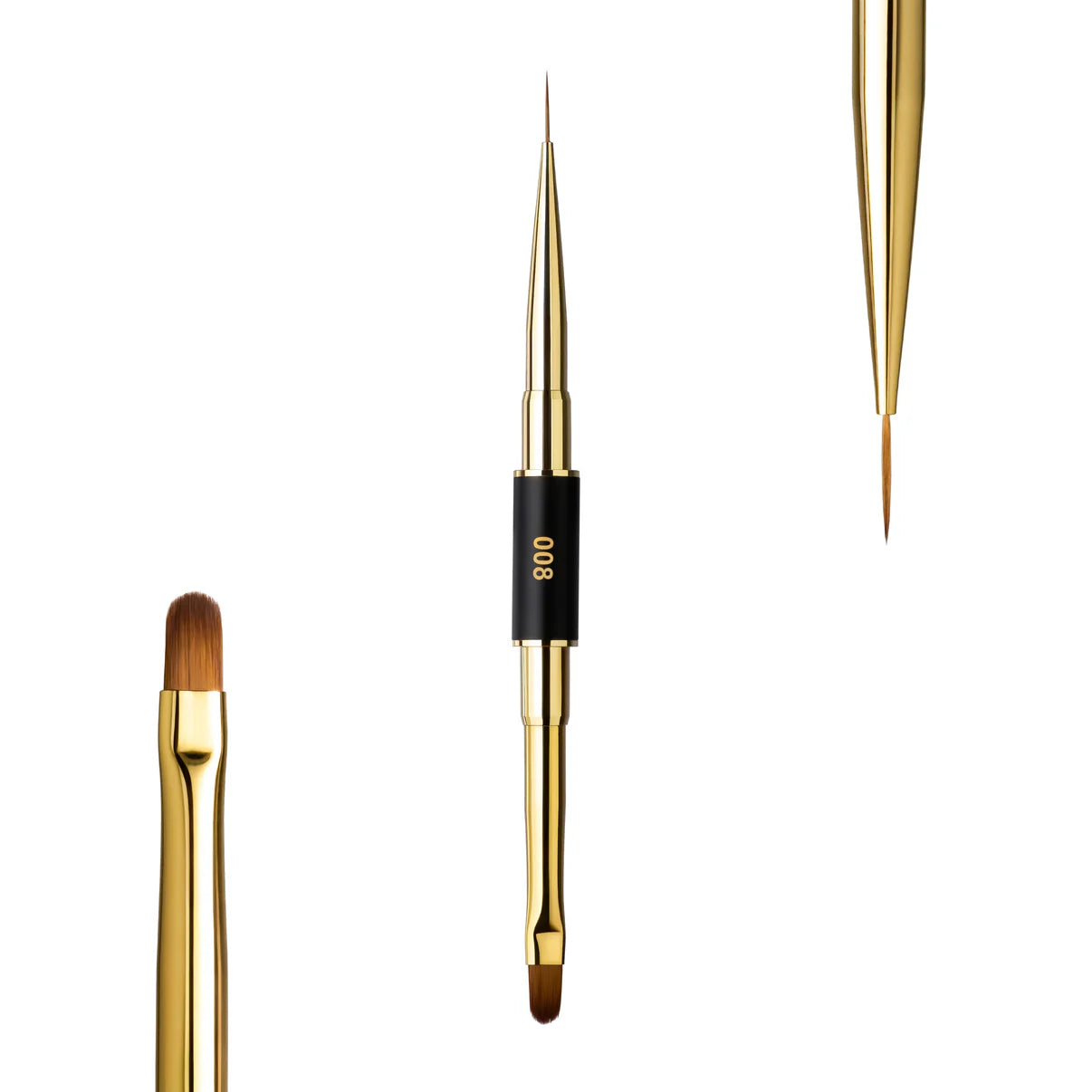 FOX Nail Art Double Brush 008 (oval + liner)