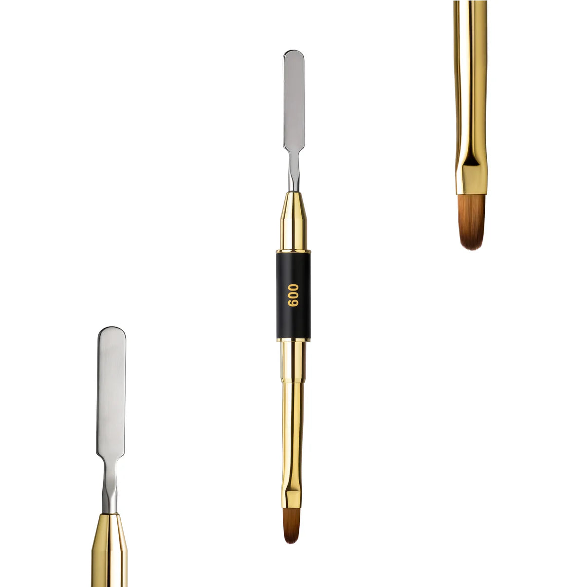 FOX Nail Art Double Brush 009 (oval + spatula)