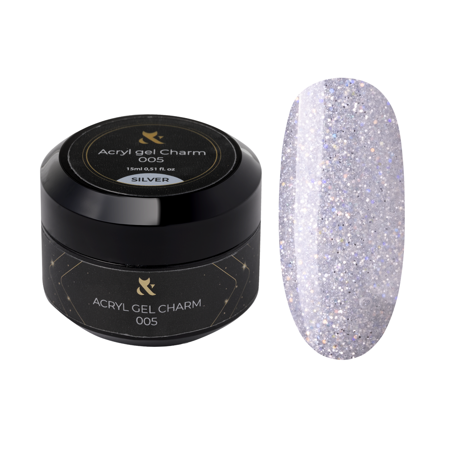 AcrylGelCharm 005 silver