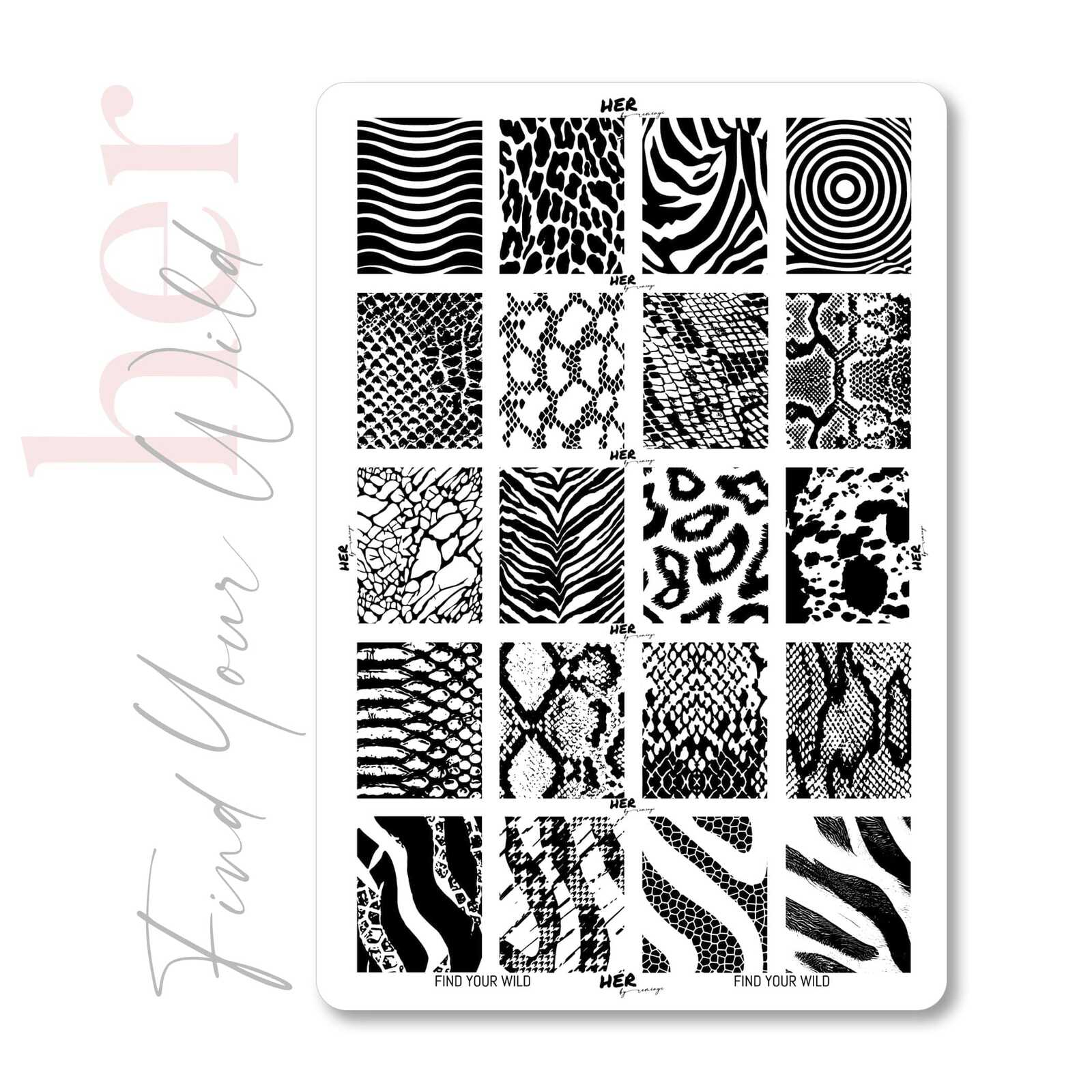 HER Find Your Wild Stamping Card