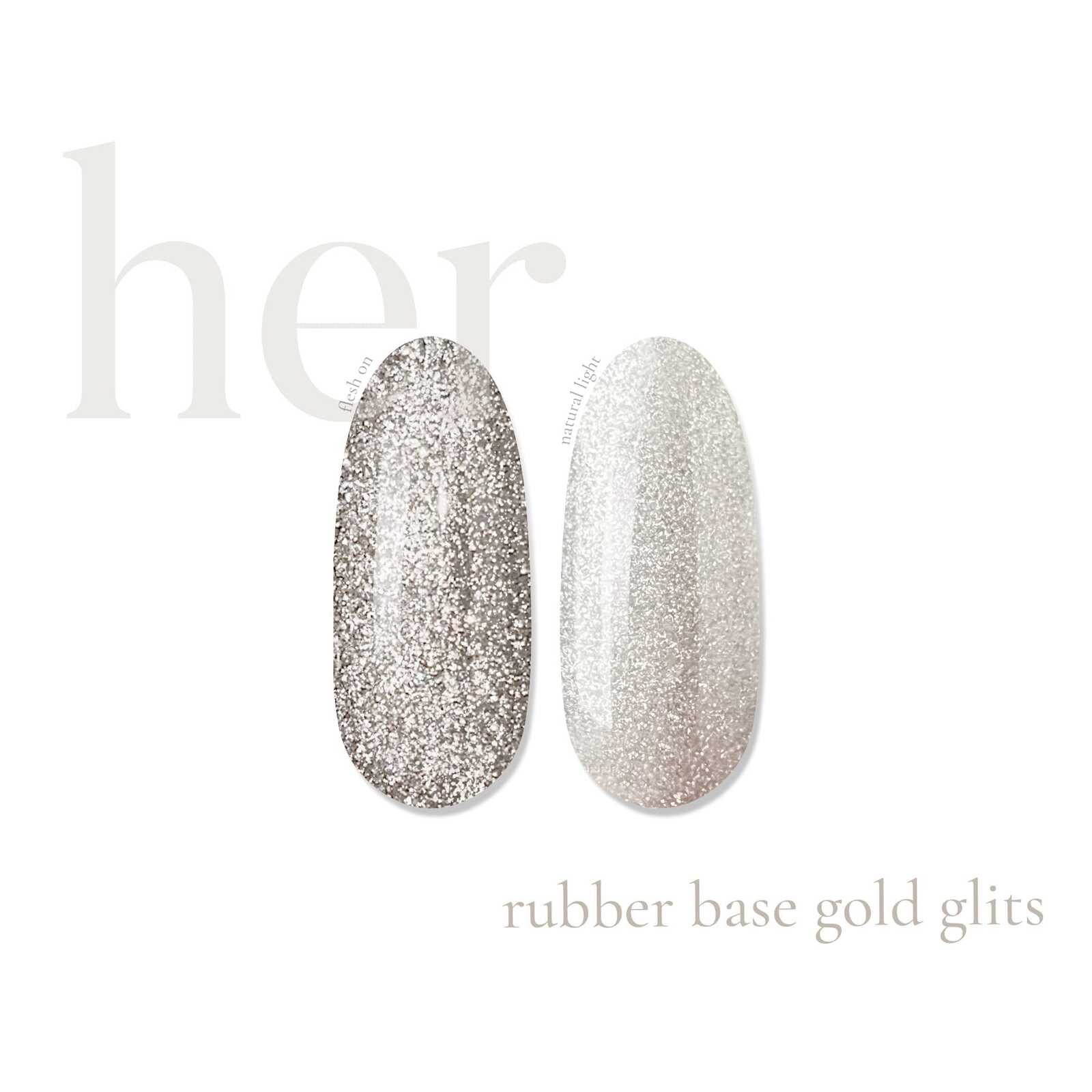 HER Rubber Base GOLD GLITS