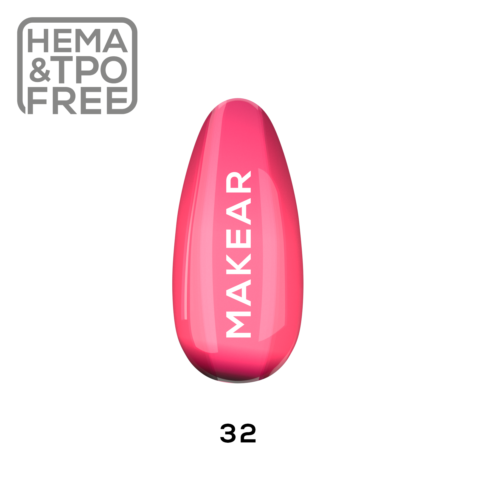 Makear 32 Raspberry Rendezvous - UV Gel Polish 8ml HEMAFREE