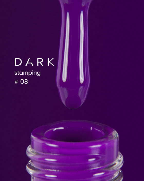 DARK Stamping polish 08 purple, 8 ml