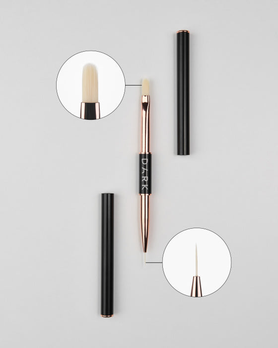DARK Double-sided brush black matte ( liner 10 mm + gel 12 mm )