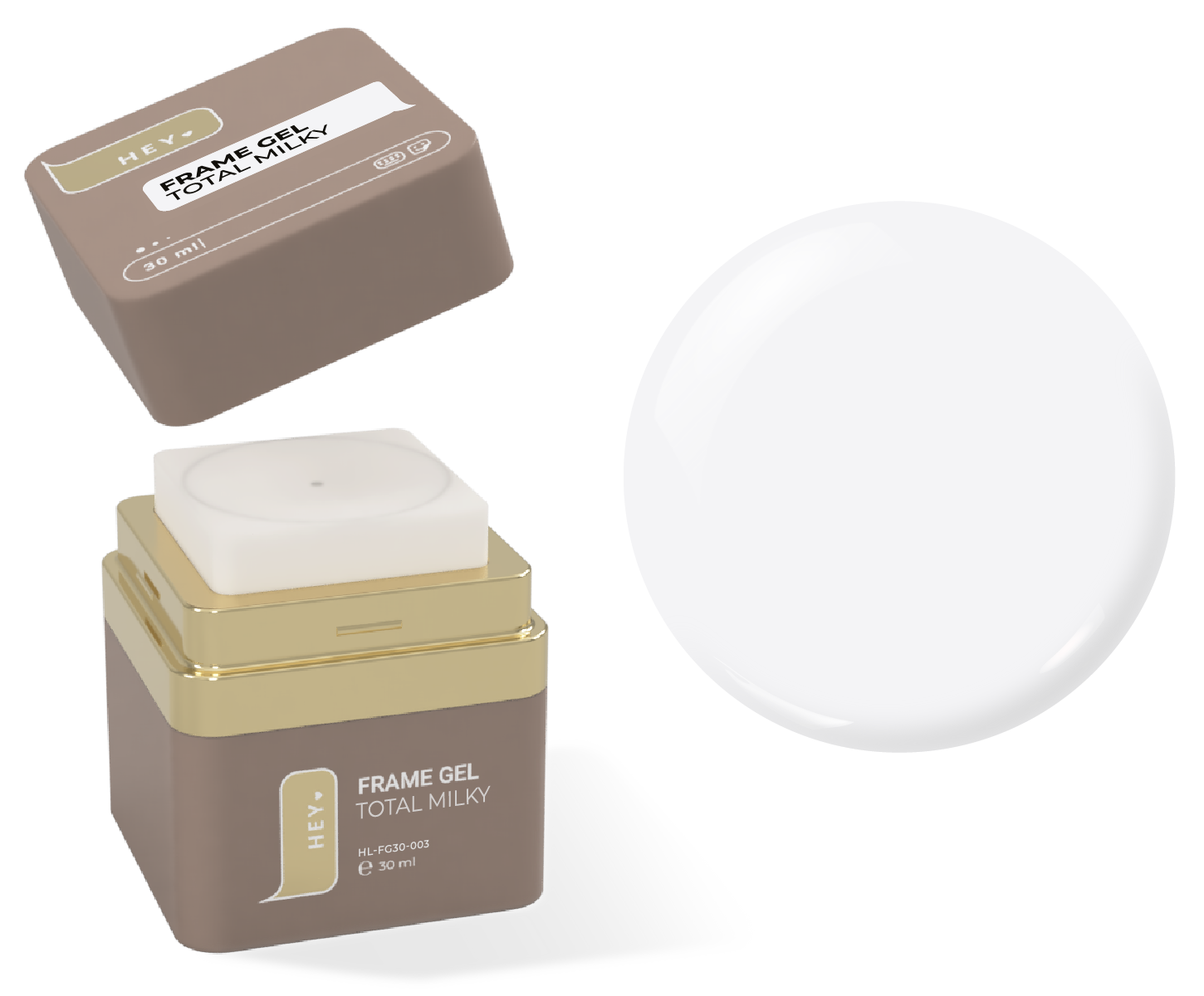 HEY LOVE (Hello) Frame Gel, Total Milky, 30 ml