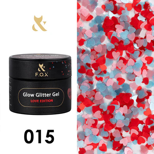 F.O.X Glow Glitter Gel Love Edition 015, 5 ml