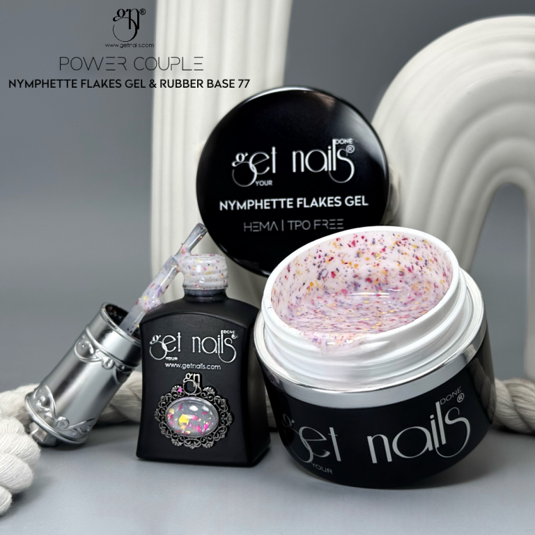 Get Nails Rubber base 77 Nymphette Flakes, 15ml